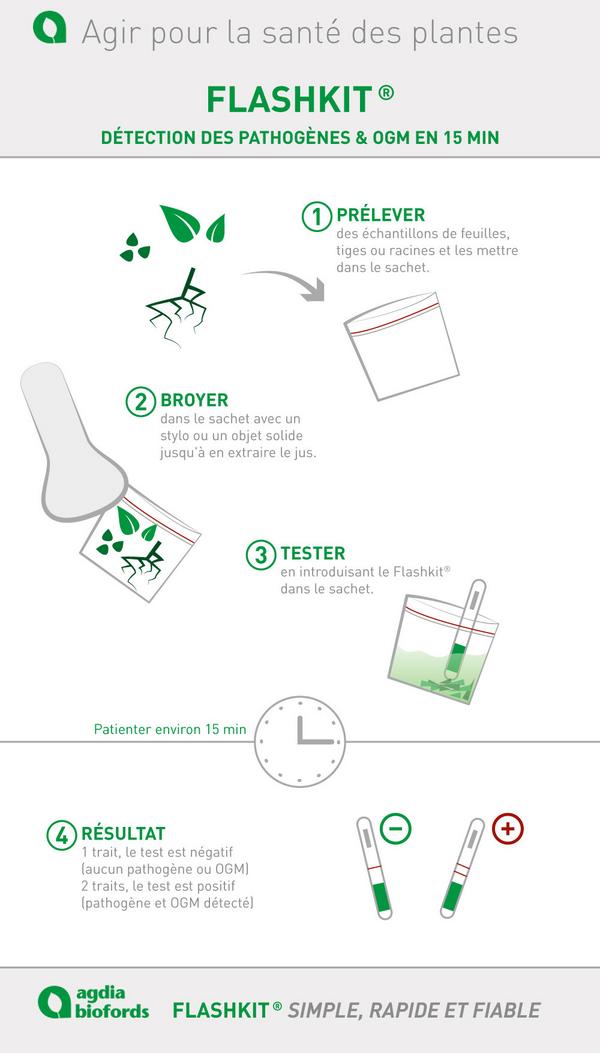 AgdiaEMEA's tweet photo. INFOGRAPHIE Détecter en quelques minutes les maladies végétales ou OGM grâce au #Flashkit http://t.co/OZimHgNppy