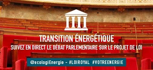 [#LoiRoyal] Transition énergétique : suivez en direct le débat à l'<a href="/AssembleeNat/">Assemblée nationale</a> dès 16h > developpement-durable.gouv.fr/Transition-ene…
