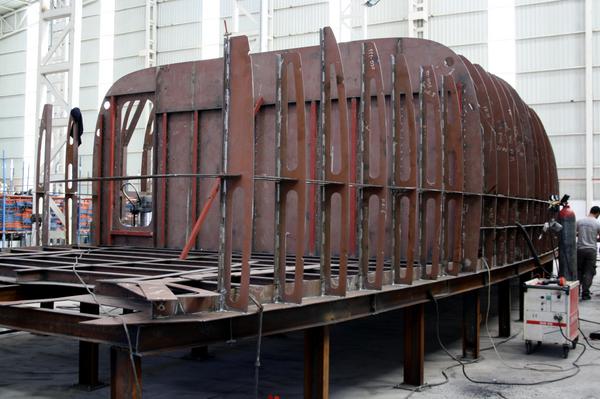 BeringYachts's tweet image. Bering 70&apos;s steel hull almost complete
#steel #yacht #passagemaker #shipyard #Bering70