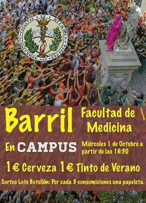 Granadalucas14's tweet photo. ¡Esta tarde a partir de las 16.30 PRIMER BARRIL DE MEDICINA EN @granadacampus !CERVEZA Y TINTO 1€!Te lo vas a perder? http://t.co/OcjjHrojng