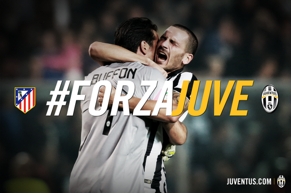juventusfc's tweet photo. Uniti e concentrati per combattere #FinoAllaFine.
#FORZAJUVE! #AtleticoJuve #UCL http://t.co/h4pik6hEC6