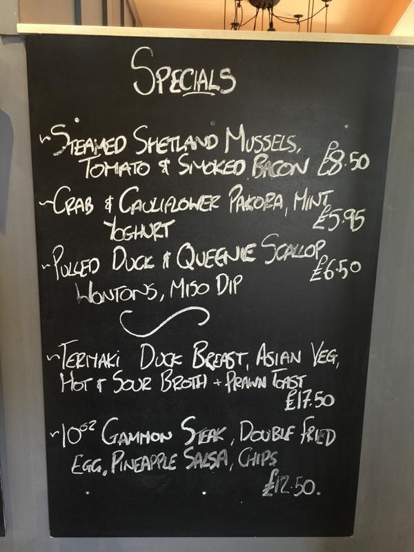 GreatEccPub's tweet photo. Specials this evening! We've stolen the chef from @FenwickArms for the night!! #seafood #pub #lythan #poulton http://t.co/Dv28HvxBnY