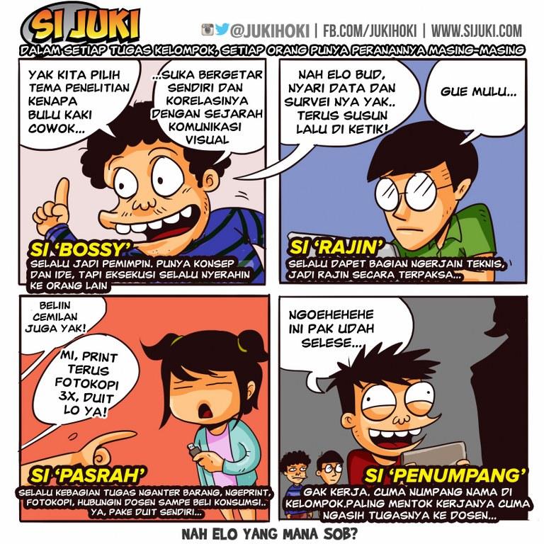 Si Juki on Twitter: "Tipe-tipe orang dalam sebuah tugas 