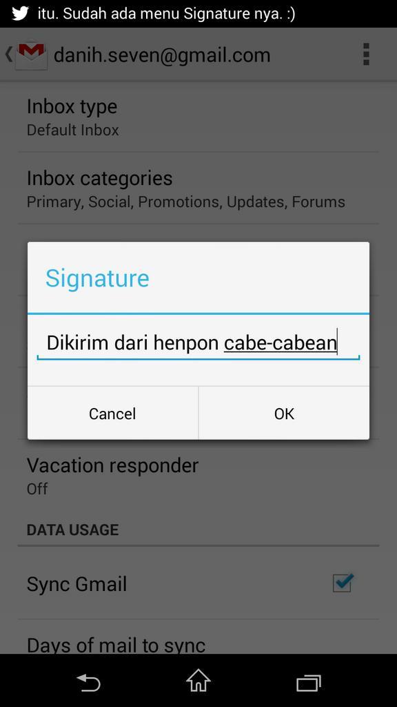 Ramdanih7's tweet image. Isi kan Signature tersebut sesuai selera #FlashMania lalu klik OK. #FlashAndroid