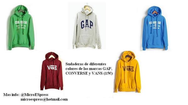 MicroESpress's tweet image. Sudaderas de diferentes marcas, color a elegir.