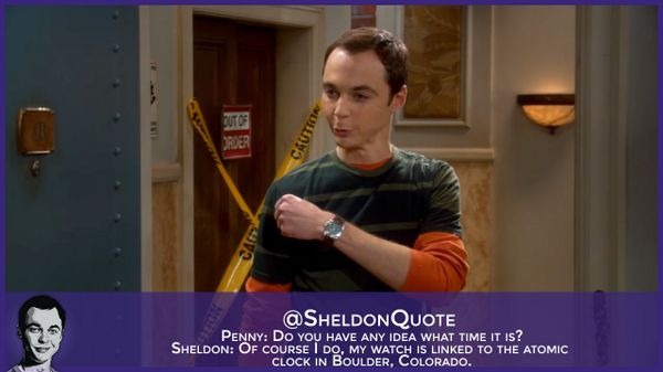 SheldonQuote's tweet image. What time is it?