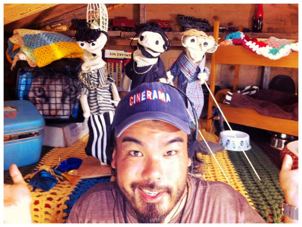 warrenpsonoda's tweet photo. #TPBS8 hanging out with @RobertTurkalino and da boys. @corybowles' puppet episode ROCKS! @trailerparkboys @SWEARNET http://t.co/6NRxcoQ59R