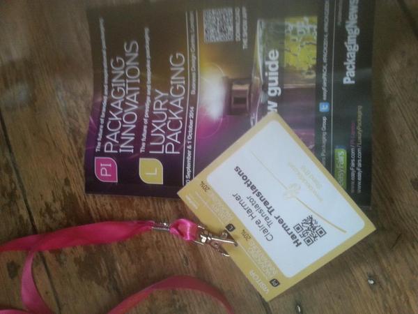 Claire_Harmer1's tweet photo. Just got back from #PACK2014 @TheBDC. Met some lovely people and got to practise my French! http://t.co/SAxT2R6BrJ