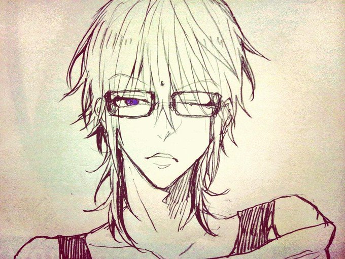 メガネ男子載せるからかっこいいのtwitterイラスト検索結果