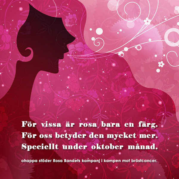 ohappaofficial's tweet photo. Vi på reklambyrån #ohappa stöder #RosaBandets kampanj i kampen mot #bröstcancer. @Cancerfonden http://t.co/bMv633IjSA