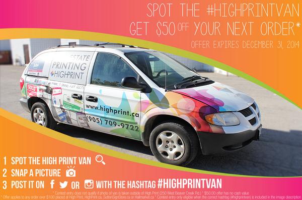 HighPrintCo's tweet image. Spot the #HIGHPRINTVAN!
1. Spot the Van
2. Snap a pic
3. Post on FB, Twitter or Insta with Hashtag #highprintvan