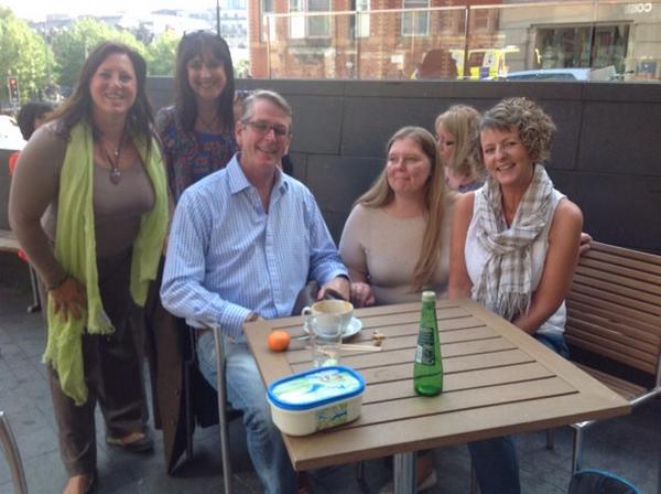 shinybluedress's tweet photo. Coffee time at #cycleofharm with @IanMcFadyen1966 http://t.co/DHAuSUnW8E