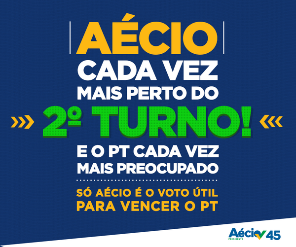 BlogdoSenador's tweet photo. Aécio cada vez MAIS PERTO do 2 turno! #Vouvotaraecio45 http://t.co/pLdIcpzPpJ