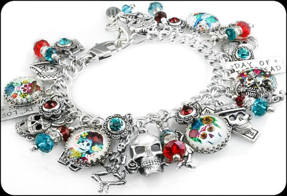 DeaShelton's tweet image. #DayoftheDead Silver Je arnd.co/gcABl #sellergroup  #CharmBracelet