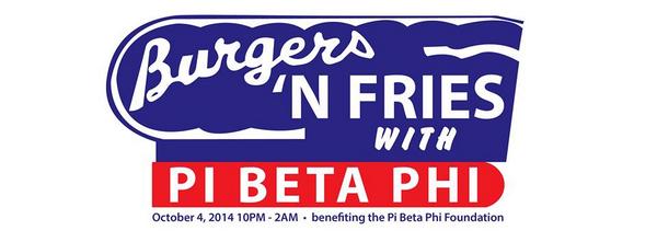 MizzouPHA's tweet photo. @MizzouPiPhi's Burgers &amp; Fries with the Pi Beta Phis is on Friday from 10-2AM! Tickets are $5! http://t.co/O8rSsDlKps