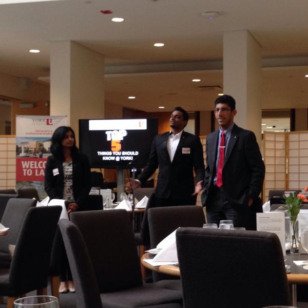 SCOLAPS_YU's tweet photo. #SCOLAPS representatives speaking at the @YorkULAPS International Student Welcome Reception. #YorkU http://t.co/clSoZWFkWj