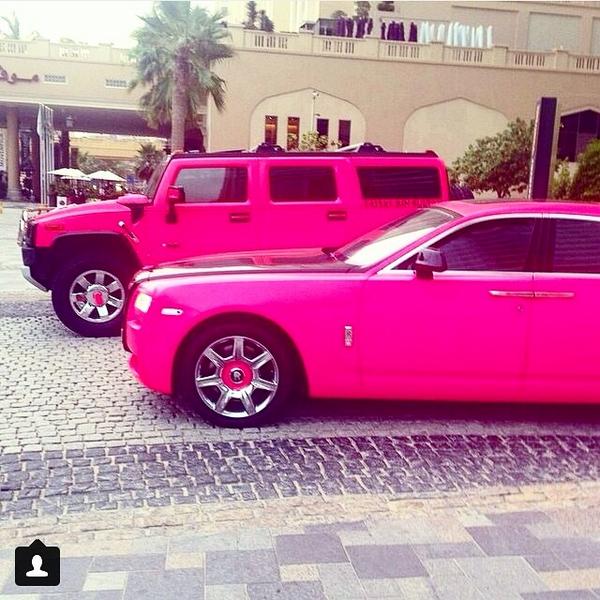 Pink Hummer x Pink Rolls Royce #pink #exotic #cars #collection #fancy #girls #love