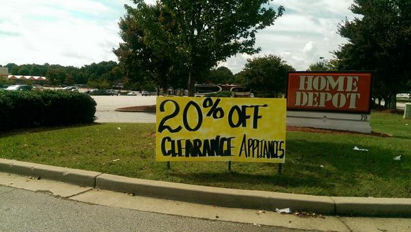 19_mccarty's tweet photo. Come to 1119 ready to sale some clearance appliances. Whoop whoop http://t.co/wNzMXGs4dz