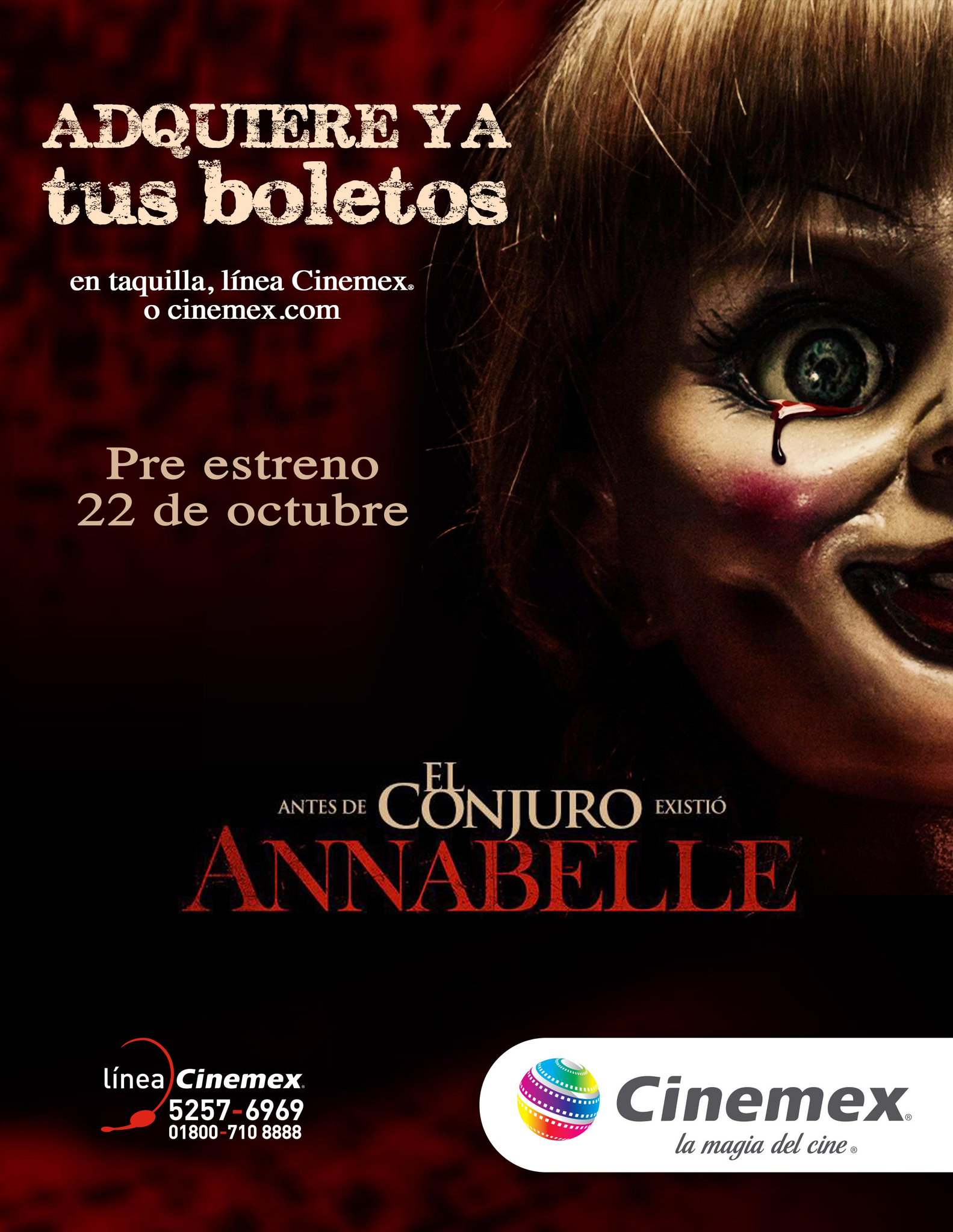 Cinemex on X Antes de El Conjuro existio A N N A B E L L E En Cinemex a partir del 22 de octubre http t SeFpSmbayR http t 9rrwRiLVud X