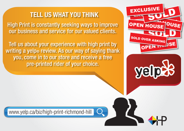 HighPrintCo's tweet image. What can we do to make your experience at High Print awesome? Write us a Yelp Review &amp;amp; get a FREE Pre-Printed Rider!