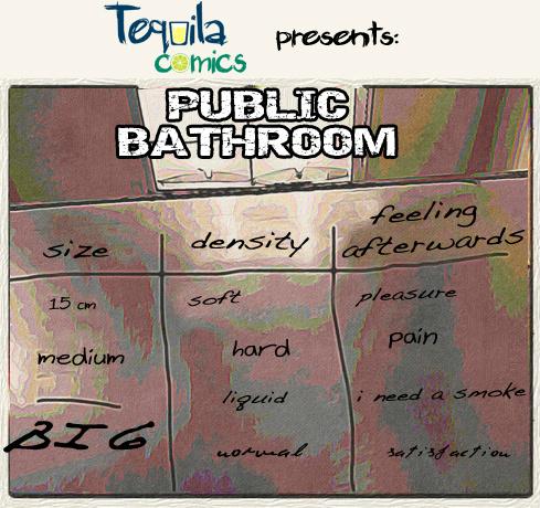 TequilaComics's tweet photo. Tequila #comics presents: Public bathroom. http://t.co/pba1F3t5WF
#indiecomics, #webcomics. http://t.co/dAnXMBe93s