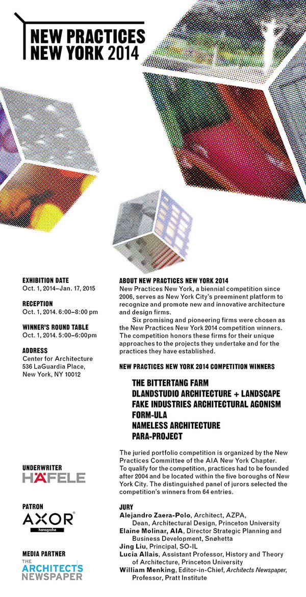 coreformula's tweet image. #AIA #NewPractices #archtober opening tonight. Stop by, we will have our work on display. goo.gl/MdqzRm