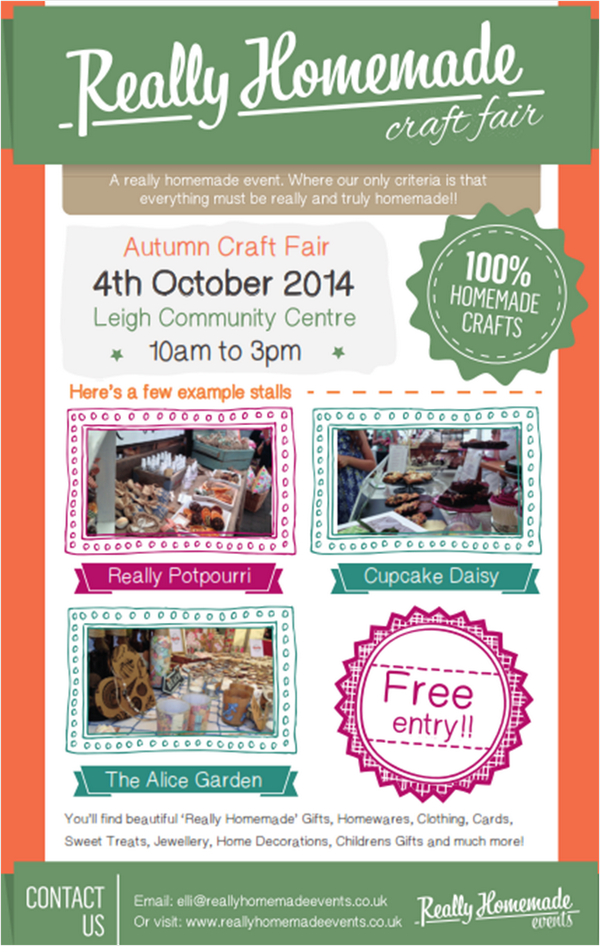really_homemade's tweet photo. Hope you all saw our craft fair advert in Leigh Times last week?! :) THIS Saturday! 10 - 3pm @ Leigh Community Centre http://t.co/lGvpcztYH1