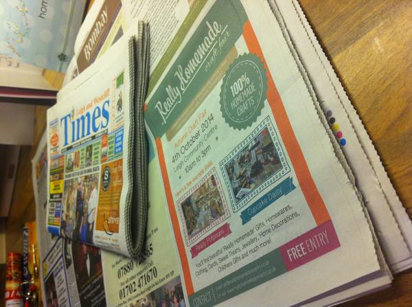 really_homemade's tweet photo. Hope you all saw our craft fair advert in Leigh Times last week?! :) THIS Saturday! 10 - 3pm @ Leigh Community Centre http://t.co/lGvpcztYH1