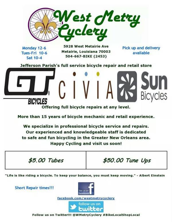 WMetryCyclery's tweet image. New flyers! #BikeLocalShopLocal
