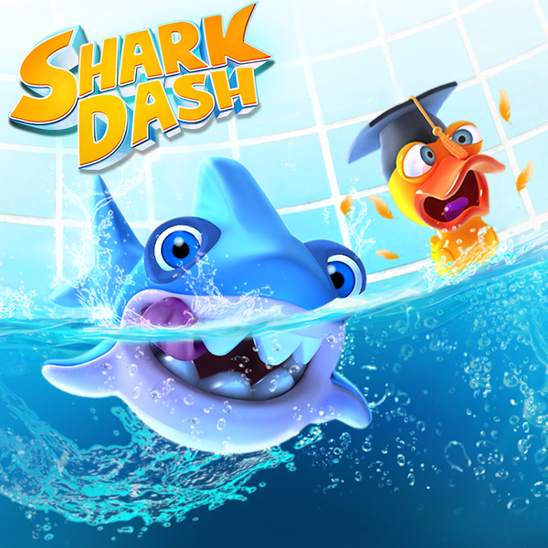 gameloft's tweet photo. New in your bathtub! #SharkDash is now completely #FREE! Try it now on iOS: http://t.co/TjUnDLAIR7 http://t.co/sNwJWuZntp