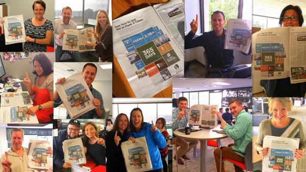 OregonianMedia's tweet photo. One year in and we've made it count! #cakeday #pulitzer #omglaunch #cheers @Oregonian http://t.co/7hZtAxMpkv