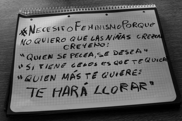 arde_republica's tweet photo. "Necesito feminismo porque ..." http://t.co/97oS2UzsrK