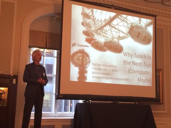 AtifQ's tweet image. Excellent talk on Spark by @deanwampler. Beautifully done and very informative.  #bigdataeverywhere #Chicago