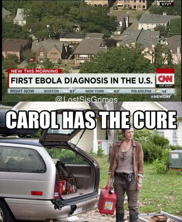 LostSisGrimes's tweet image. Ebola in the US?

Have no fear, 
Carol is here. 

#TheWalkingDead @mcbridemelissa