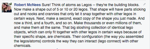 mcnees's tweet image. Helping a friend explain chemicals to her young daughter. All science can be reduced to Lego analogies. #LegoScience