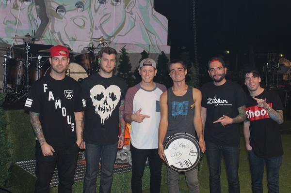 MakeAWish's tweet photo. Justin, who has leukemia, wished to play drums with his favorite band, @WhereisADTR! @MakeAWishCT http://t.co/dE4iLWpy4A