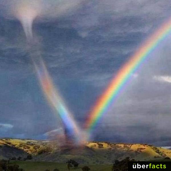 UberFacts's tweet photo. A tornado hit a rainbow and this is what happened... http://t.co/CzoGJ7l8CB