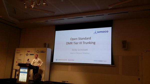 SimocoWS's tweet image. Great presentation from @andy_chief_tech on Open Standard #DMR Tier III Trunking @CommsConnectAus.