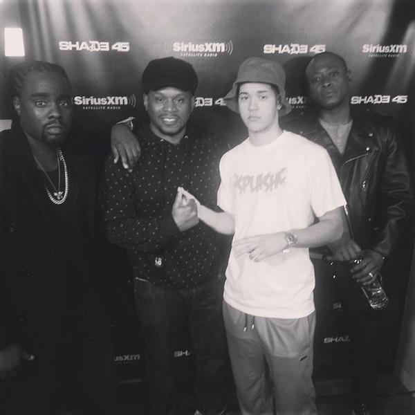 Splash203's tweet photo. Shout out to @RealSway , @Wale &amp; @omarepps for showing love on the #swayinthemorning show #NoExcuseCampaign http://t.co/YuIB1AtUuU