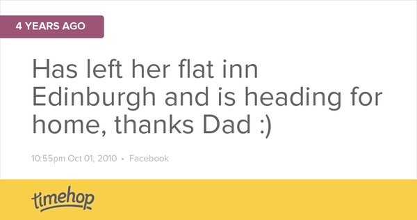 GDavieMacLean's tweet photo. 4 years ago my life fell apart in Edinburgh. My dad had saw it coming and I rebelled and said everything was fine... http://t.co/jpqtyxrIlI