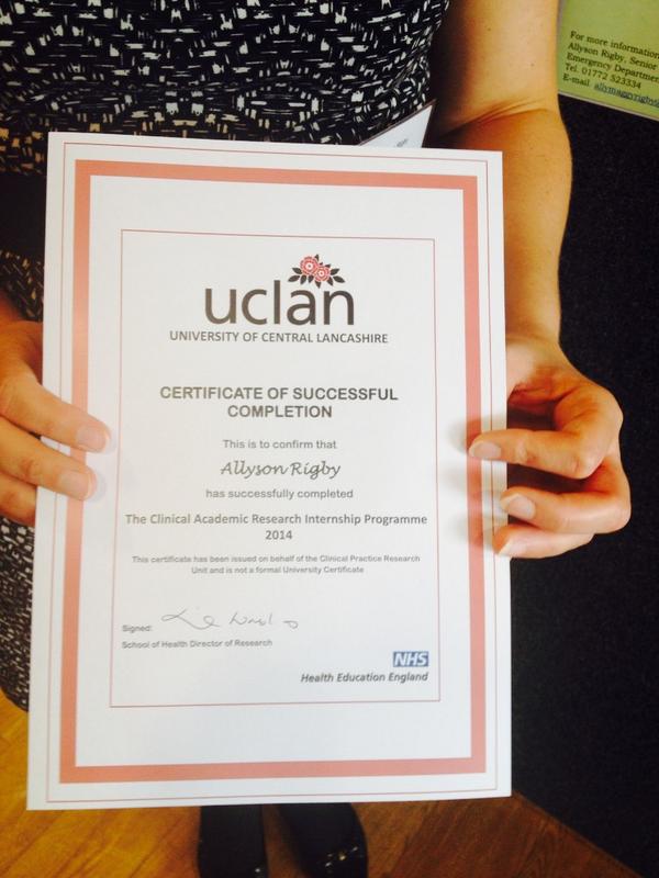 katrinajrigby's tweet photo. @allymaggyrigby Well done today! #clinicalinterns @UCLanHealth #dementia #research @LancsHospitals #A&amp;E http://t.co/jDgBNHRHWB