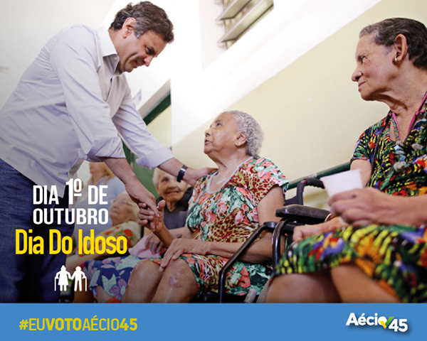 AecioNeves's tweet photo. "Um forte abraço para todos os nossos idosos que por tanto tempo vêm contribuindo para o nosso País". #Aécio45 http://t.co/RJOiQP5fGh