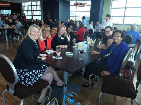 #FAU colleagues enjoying Happy Hour at <a href="/TheFAUClub/">The FAU Club</a> this evening! Gearing up for our Owls! @FAU_football <a href="/FAUDining/">FAU Dining Services</a>