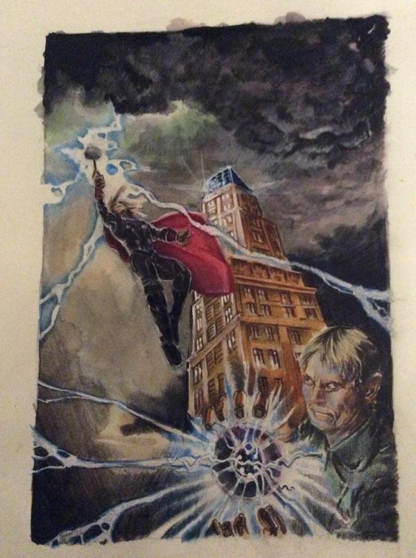 LecorsierC's tweet photo. Le dessin du soir " Thor vs Valur " , " Marvel vs Hero Corp 2.0 " @simonastierHC @albanlenoir #HeroCorp #Marvel http://t.co/qZw4OdUrg2