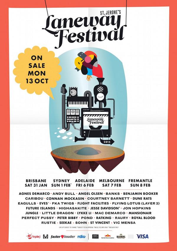 lanewayfest's tweet image. We're thrilled to bring you the 2015 Laneway line­-up! Full announcement here: bit.ly/Laneway2015lin… #Laneway2015