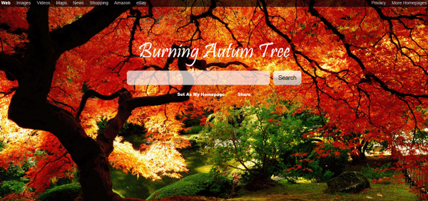 Custom Homepage of the Day:Burning Autumn Tree. Get this Google Homepage theme in 3 easy Steps tinyurl.com/oupcrqa