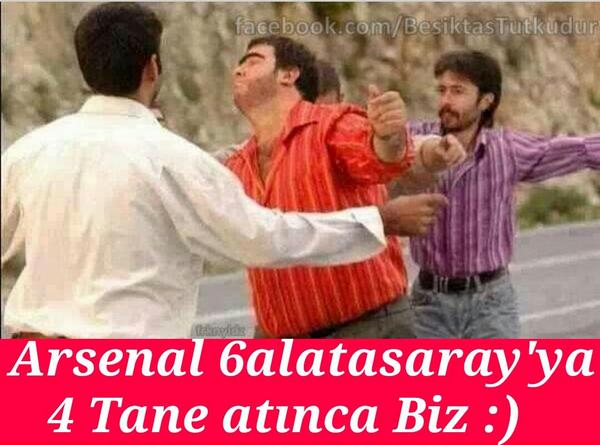 Besiktasliyiiz's tweet photo. Arsenal 6alatasaray'ya 4 Tane atınca Biz :) http://t.co/prFlTlFZsA
