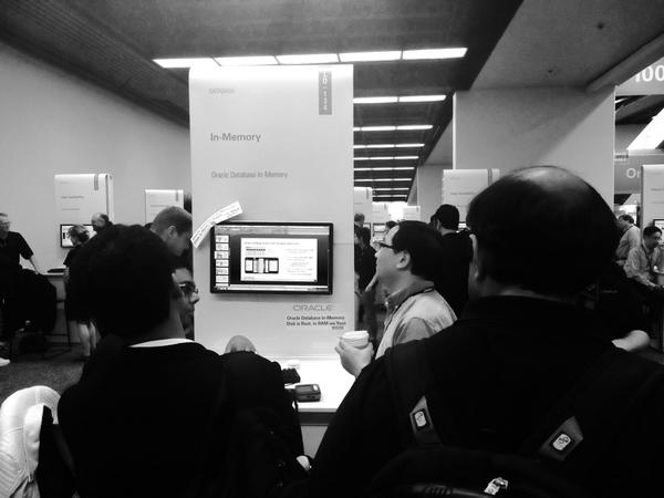 OracleDatabase's tweet image. In-Memory demos - come see us tomorrow!  #DB12c #OracleDBIM @db_inmemory