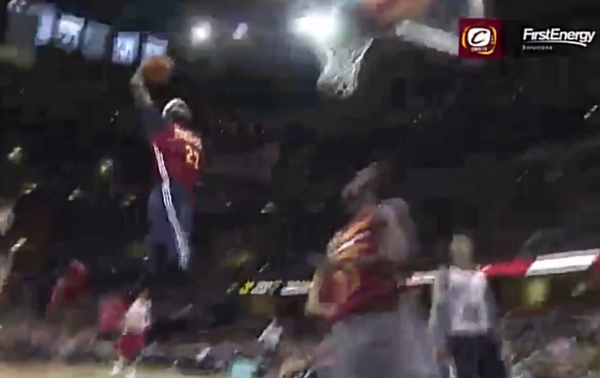 BleacherReport's tweet photo. VIDEO: Kyrie Irving goes between-the-legs to find LeBron James for a dunk during scrimmage http://t.co/dYqM08Wt9S http://t.co/5VeTYFEHXZ