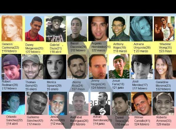 milmanrique's tweet photo. Hoy lamentablemente fue Robert Serra y María Herrera. Pero antes: TODOS ELLOS... Descansen en paz... http://t.co/gxIpQt5Tsg